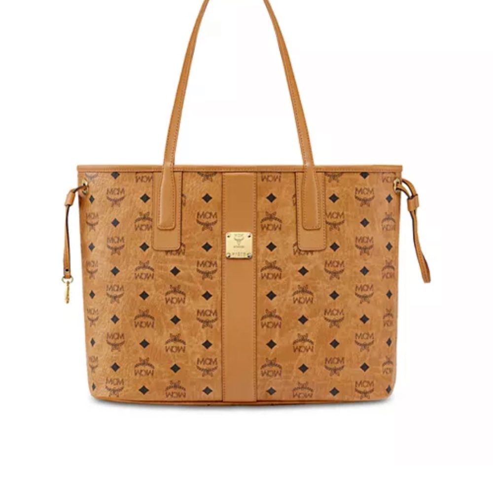 MCM Cognac Medium Shopper Bag